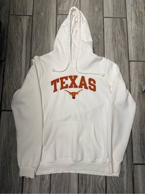 We Are Texas Women’s Texas Longhorns Pullover Hoodie White/Burnt Orange Size XL